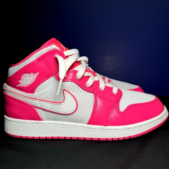 Size 7 - Nike Air Jordan 1 Mid GS Hyper Pink Men's Shoes